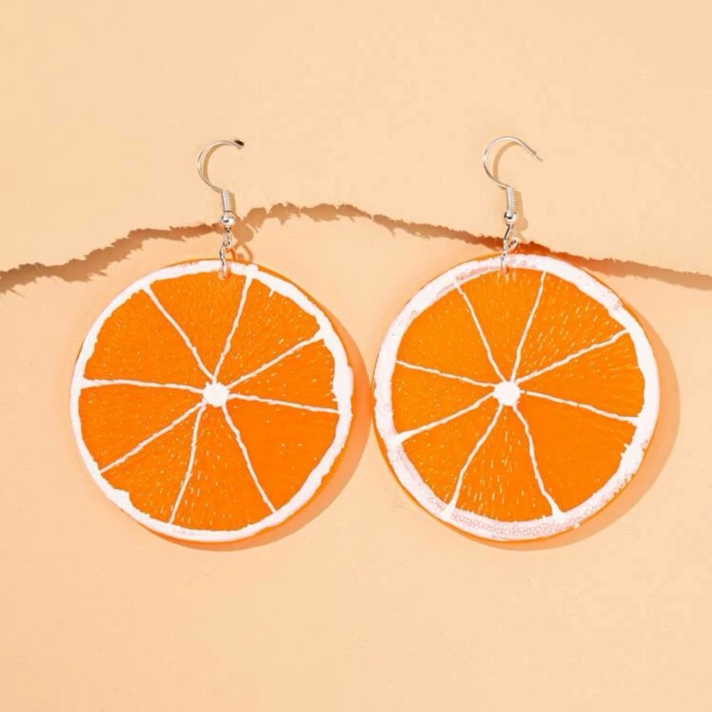 Orange Slice Earrings